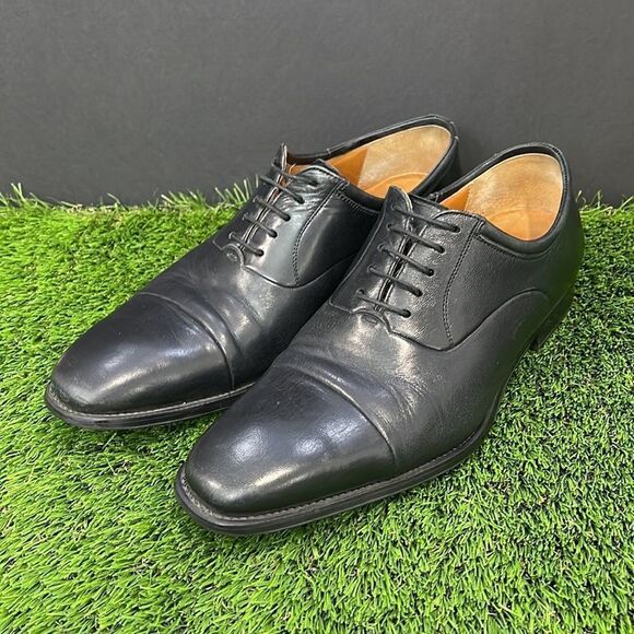 COPY - Magnanni Frederico Black Leather Cap Toe Derby main image 8